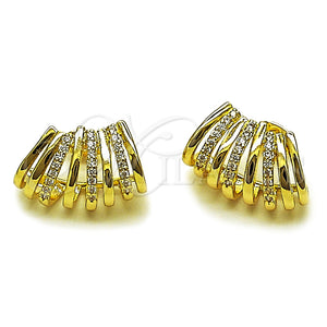 Gold Filled Ring — Stud Earring with White Cubic Zirconia Polished 02. — main product view — SKU 165393 | Oro Laminado anillo — Stud Earring with blanco Cubic Zirconia pulido 02. — SKU 165393