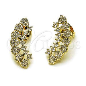 Gold Filled Ring — Stud Earring Teardrop Design with White Cubic Zirconia — main product view — SKU 165399 | Oro Laminado anillo — Stud Earring Teardrop diseño with blanco Cubic Zirconia — SKU 165399