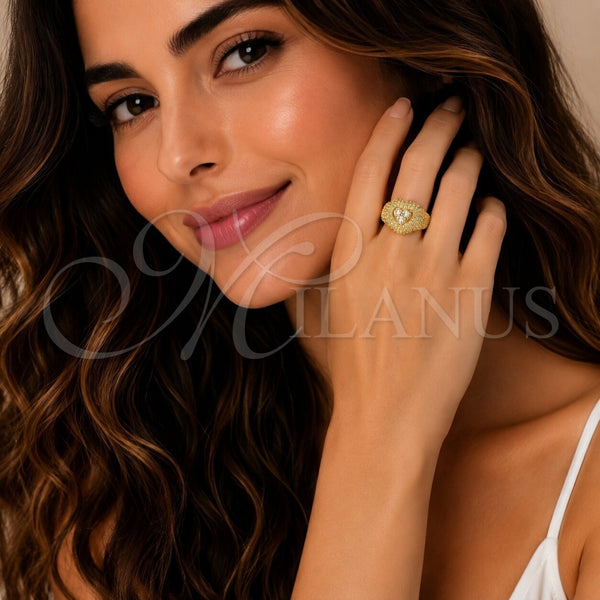 Gold Filled Ring — Multi Stone Ring Heart and Cluster Design with — alternate product view — SKU 165412 | Oro Laminado anillo — Multi Stone Ring corazón and Cluster diseño with — SKU 165412