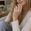 Oro Laminado Multi Stone Ring, Gold Filled Style Heart and Cluster Design, with White Cubic Zirconia and White Micro Pave, Polished, Golden Finish, 01.424.0007 (One size fits all)