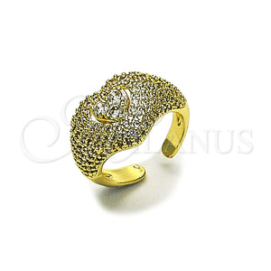 Gold Filled Ring — Multi Stone Ring Heart and Cluster Design with — main product view — SKU 165412 | Oro Laminado anillo — Multi Stone Ring corazón and Cluster diseño with — SKU 165412