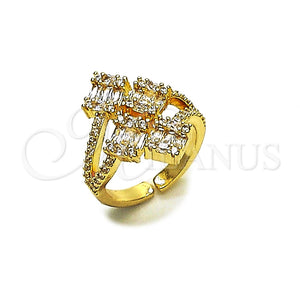 Gold Filled Ring — Multi Stone Ring Baguette Design with White Cubic — main product view — SKU 165417 | Oro Laminado anillo — Multi Stone Ring Baguette diseño with blanco Cubic — SKU 165417