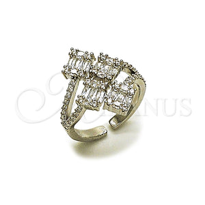 White Gold Filled Ring — Multi Stone Ring Baguette Design with White Cubic — main product view — SKU 165418 | Oro Laminado Blanco anillo — Multi Stone Ring Baguette diseño with blanco Cubic — SKU 165418