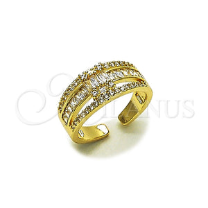 Gold Filled Ring — Multi Stone Ring Baguette and Cluster Design with — main product view — SKU 165419 | Oro Laminado anillo — Multi Stone Ring Baguette and Cluster diseño with — SKU 165419