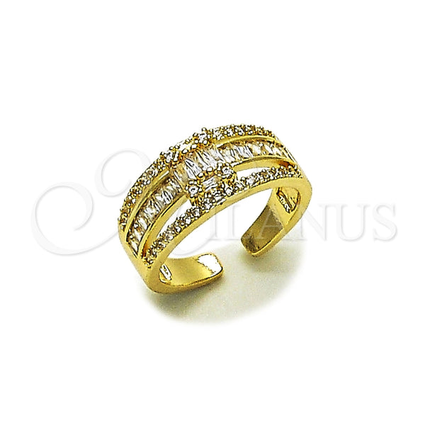 Gold Filled Ring — Multi Stone Ring Baguette and Cluster Design with — main product view — SKU 165419 | Oro Laminado anillo — Multi Stone Ring Baguette and Cluster diseño with — SKU 165419