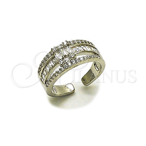 White Gold Filled Ring — Multi Stone Ring Baguette and Cluster Design with — main product view — SKU 165420 | Oro Laminado Blanco anillo — Multi Stone Ring Baguette and Cluster diseño with — SKU 165420