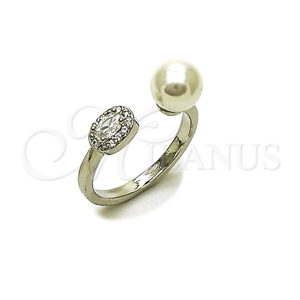 White Gold Filled Ring — Multi Stone Ring Ball and Cluster Design with — main product view — SKU 165422 | Oro Laminado Blanco anillo — Multi Stone Ring Ball and Cluster diseño with — SKU 165422