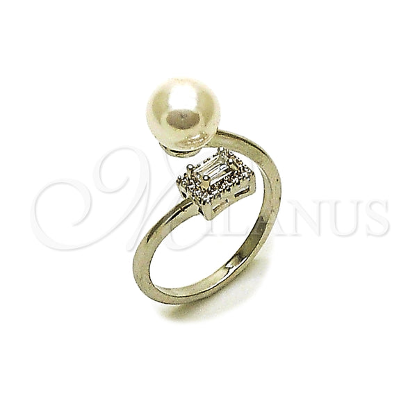 White Gold Filled Ring — Multi Stone Ring Ball and Cluster Design with — main product view — SKU 165424 | Oro Laminado Blanco anillo — Multi Stone Ring Ball and Cluster diseño with — SKU 165424