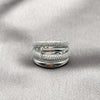 Rhodium Gold Filled Multi Stone Ring, Nail Design, with White Micro Pave, Polished, Rhodium Finish, 01.424.0015.1 (One size fits all)