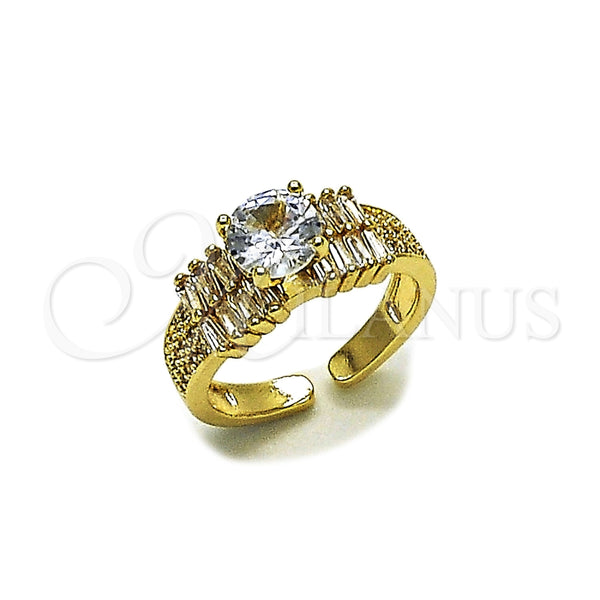 Gold Filled Ring — Multi Stone Ring Baguette and Cluster Design with — main product view — SKU 165429 | Oro Laminado anillo — Multi Stone Ring Baguette and Cluster diseño with — SKU 165429