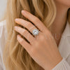 Rhodium Gold Filled Multi Stone Ring, Cluster Design, with White Cubic Zirconia and White Micro Pave, Polished, Rhodium Finish, 01.424.0001.5 (One size fits all)
