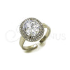 Rhodium Gold Filled Multi Stone Ring, Cluster Design, with White Cubic Zirconia and White Micro Pave, Polished, Rhodium Finish, 01.424.0001.5 (One size fits all)