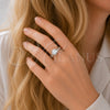 Rhodium Gold Filled Multi Stone Ring, Cluster Design, with White Cubic Zirconia, Polished, Rhodium Finish, 01.424.0019 (One size fits all)