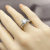 Rhodium Gold Filled Multi Stone Ring, Cluster Design, with White Cubic Zirconia, Polished, Rhodium Finish, 01.424.0019 (One size fits all)