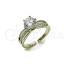 Rhodium Gold Filled Multi Stone Ring, Cluster Design, with White Cubic Zirconia, Polished, Rhodium Finish, 01.424.0019 (One size fits all)