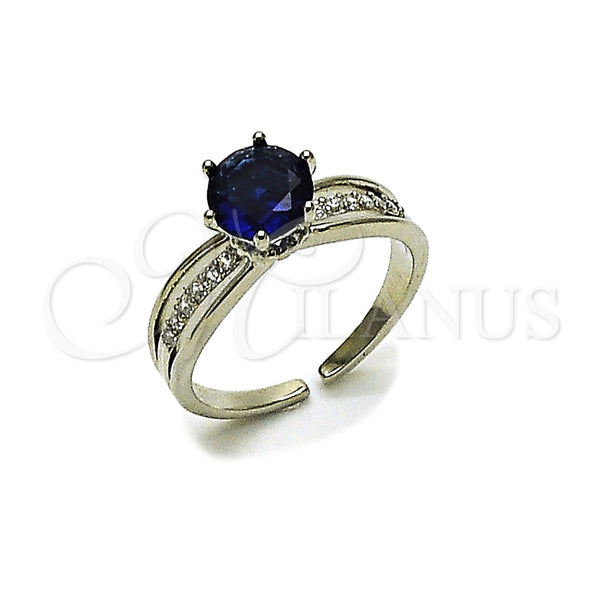 White Gold Filled Ring — Multi Stone Ring Cluster Design with Sapphire Blue — main product view — SKU 165448 | Oro Laminado Blanco anillo — Multi Stone Ring Cluster diseño with Sapphire Blue — SKU 165448