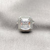 Rhodium Gold Filled Multi Stone Ring, Cluster Design, with White Cubic Zirconia, Polished, Rhodium Finish, 01.424.0020 (One size fits all)