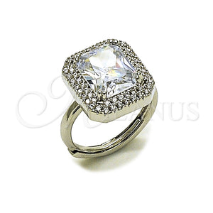 White Gold Filled Ring — Multi Stone Ring Cluster Design with White Cubic — main product view — SKU 165451 | Oro Laminado Blanco anillo — Multi Stone Ring Cluster diseño with blanco Cubic — SKU 165451
