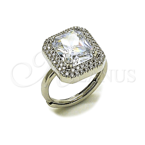 White Gold Filled Ring — Multi Stone Ring Cluster Design with White Cubic — main product view — SKU 165451 | Oro Laminado Blanco anillo — Multi Stone Ring Cluster diseño with blanco Cubic — SKU 165451