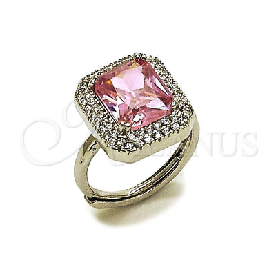 Anillo de Oro Laminado con Rodio 01.424.0020.5 de Oro Laminado Blanco por Mayoreo, vista principal del producto