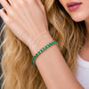 Rhodium Gold Filled Tennis Bracelet, Teardrop Design, with Green Cubic Zirconia, Polished, Rhodium Finish, 03.424.0008.7.07 (05 MM Thickness, 8 Inches Length)
