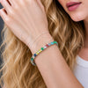 Rhodium Gold Filled Tennis Bracelet, Teardrop Design, with Multicolor Cubic Zirconia, Polished, Rhodium Finish, 03.424.0008.9.07 (05 MM Thickness, 8 Inches Length)