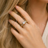 Oro Laminado Multi Stone Ring, Gold Filled Style Baguette and Cluster Design, with White Cubic Zirconia and White Micro Pave, Polished, Golden Finish, 01.317.0002 (One size fits all)