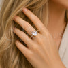 Oro Laminado Multi Stone Ring, Gold Filled Style Baguette Design, with White Cubic Zirconia, Polished, Golden Finish, 01.317.0006 (One size fits all)