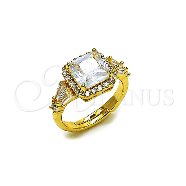 Gold Filled Ring — Multi Stone Ring Cluster and Baguette Design with — main product view — SKU 165484 | Oro Laminado anillo — Multi Stone Ring Cluster and Baguette diseño with — SKU 165484