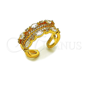Gold Filled Ring — Multi Stone Ring with White Cubic Zirconia and — main product view — SKU 165488 | Oro Laminado anillo — Multi Stone Ring with blanco Cubic Zirconia and — SKU 165488