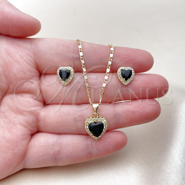 Gold Filled Ring — Earring and Pendant Adult Set Heart and Cluster — alternate product view — SKU 165491 | Oro Laminado anillo — Earring and Pendant Adult Set corazón and Cluster — SKU 165491