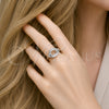 Rhodium Gold Filled Multi Stone Ring, Baguette Design, with White Cubic Zirconia, Polished, Rhodium Finish, 01.266.0083.1 (One size fits all)