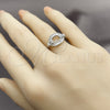 Rhodium Gold Filled Multi Stone Ring, Baguette Design, with White Cubic Zirconia, Polished, Rhodium Finish, 01.266.0083.1 (One size fits all)