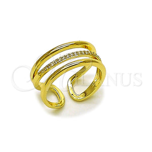 Gold Filled Ring — Multi Stone Ring with White Micro Pave Polished — main product view — SKU 165495 | Oro Laminado anillo — Multi Stone Ring with blanco Micro Pave pulido — SKU 165495