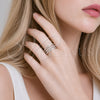 Rhodium Gold Filled Multi Stone Ring, with White Micro Pave, Polished, Rhodium Finish, 01.266.0084.1 (One size fits all)