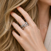 Rhodium Gold Filled Multi Stone Ring, with White Micro Pave, Polished, Rhodium Finish, 01.266.0085.1 (One size fits all)