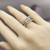 Rhodium Gold Filled Multi Stone Ring, with White Micro Pave, Polished, Rhodium Finish, 01.266.0085.1 (One size fits all)