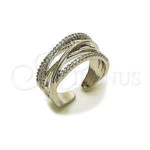 White Gold Filled Ring — Multi Stone Ring with White Micro Pave Polished — main product view — SKU 165498 | Oro Laminado Blanco anillo — Multi Stone Ring with blanco Micro Pave pulido — SKU 165498
