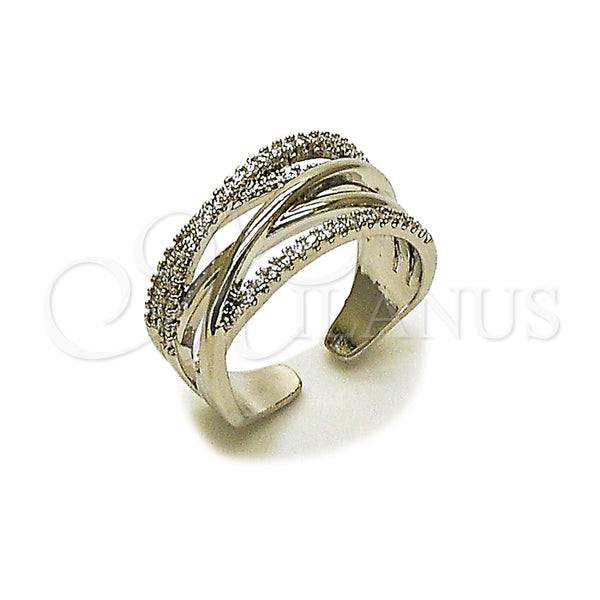 White Gold Filled Ring — Multi Stone Ring with White Micro Pave Polished — main product view — SKU 165498 | Oro Laminado Blanco anillo — Multi Stone Ring with blanco Micro Pave pulido — SKU 165498