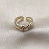 Oro Laminado Multi Stone Ring, Gold Filled Style with White Micro Pave, Polished, Golden Finish, 01.266.0086 (One size fits all)