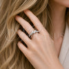 Rhodium Gold Filled Multi Stone Ring, with White Micro Pave, Polished, Rhodium Finish, 01.266.0086.1 (One size fits all)