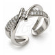 Anillo Multi Piedra 01.266.0086.1 Oro Laminado Blanco, con Micro Pave Blanca, Pulido, Rodinado (Talla Unica)