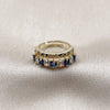 Oro Laminado Multi Stone Ring, Gold Filled Style with Sapphire Blue and White Cubic Zirconia, Polished, Golden Finish, 01.266.0087.2 (One size fits all)