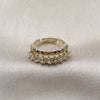 Oro Laminado Multi Stone Ring, Gold Filled Style with White Cubic Zirconia, Polished, Golden Finish, 01.266.0087.4 (One size fits all)
