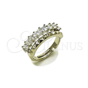 White Gold Filled Ring — Multi Stone Ring with White Cubic Zirconia Polished — main product view — SKU 165506 | Oro Laminado Blanco anillo — Multi Stone Ring with blanco Cubic Zirconia pulido — SKU 165506