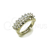 Rhodium Gold Filled Multi Stone Ring, with White Cubic Zirconia, Polished, Rhodium Finish, 01.266.0087.5 (One size fits all)