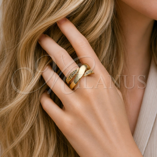 Gold Filled Ring — Multi Stone Ring with White Cubic Zirconia Polished — alternate product view — SKU 165507 | Oro Laminado anillo — Multi Stone Ring with blanco Cubic Zirconia pulido — SKU 165507