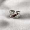 Rhodium Gold Filled Multi Stone Ring, with White Cubic Zirconia, Polished, Rhodium Finish, 01.266.0088.1 (One size fits all)