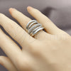 Rhodium Gold Filled Multi Stone Ring, with White Micro Pave, Polished, Rhodium Finish, 01.266.0090.1 (One size fits all)