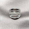Rhodium Gold Filled Multi Stone Ring, with White Micro Pave, Polished, Rhodium Finish, 01.266.0090.1 (One size fits all)